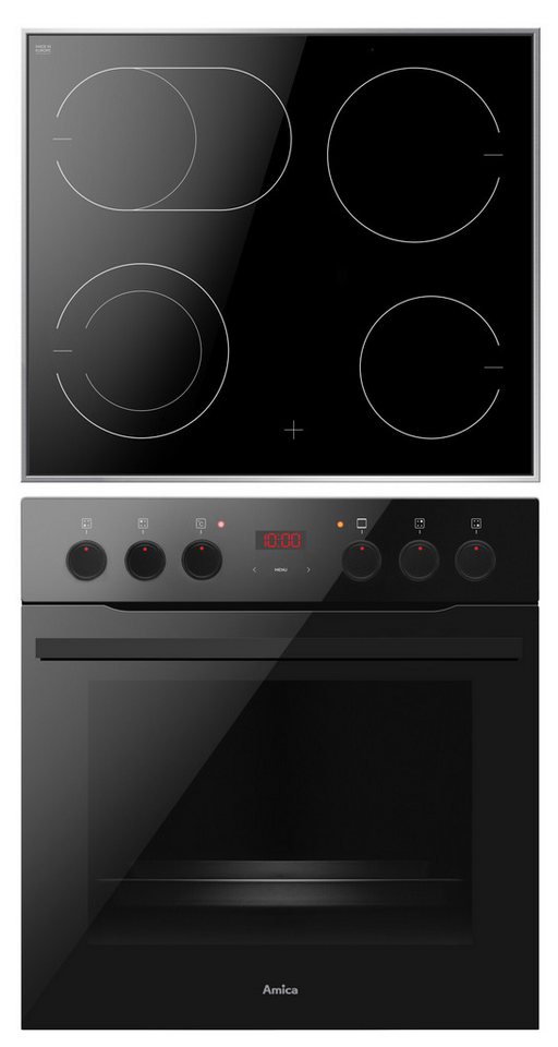 Amica Elektro-Herd-Set Fusion Design, mit 1-fach-Teleskopauszug, Steam Clean, Komfortables Kochen und Backen mit praktischer Unterstützung Bild 2