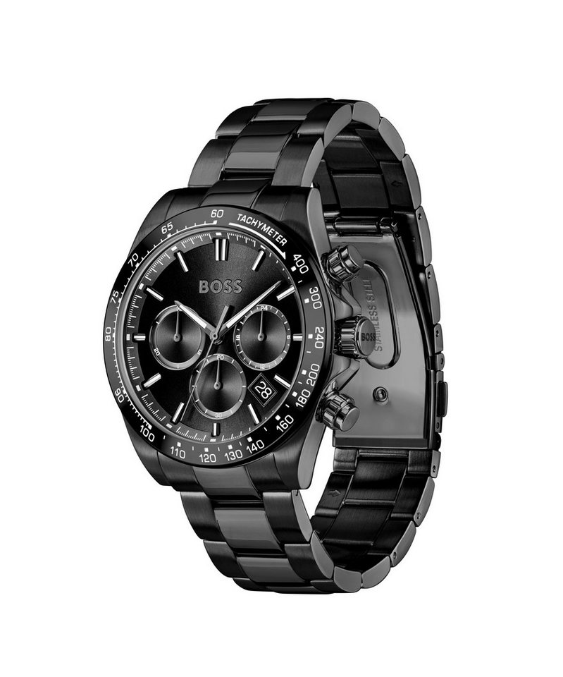 BOSS Multifunktionsuhr HERO 2.0 1514271, Quarzuhr, Armbanduhr, Herrenuhr, Edelstahlarmband, analog, Tag Bild 4