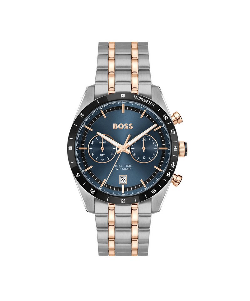 BOSS Multifunktionsuhr TOURMASTER 1514288, Quarzuhr, Armbanduhr, Herrenuhr, Edelstahlarmband, analog, Tag Bild 2