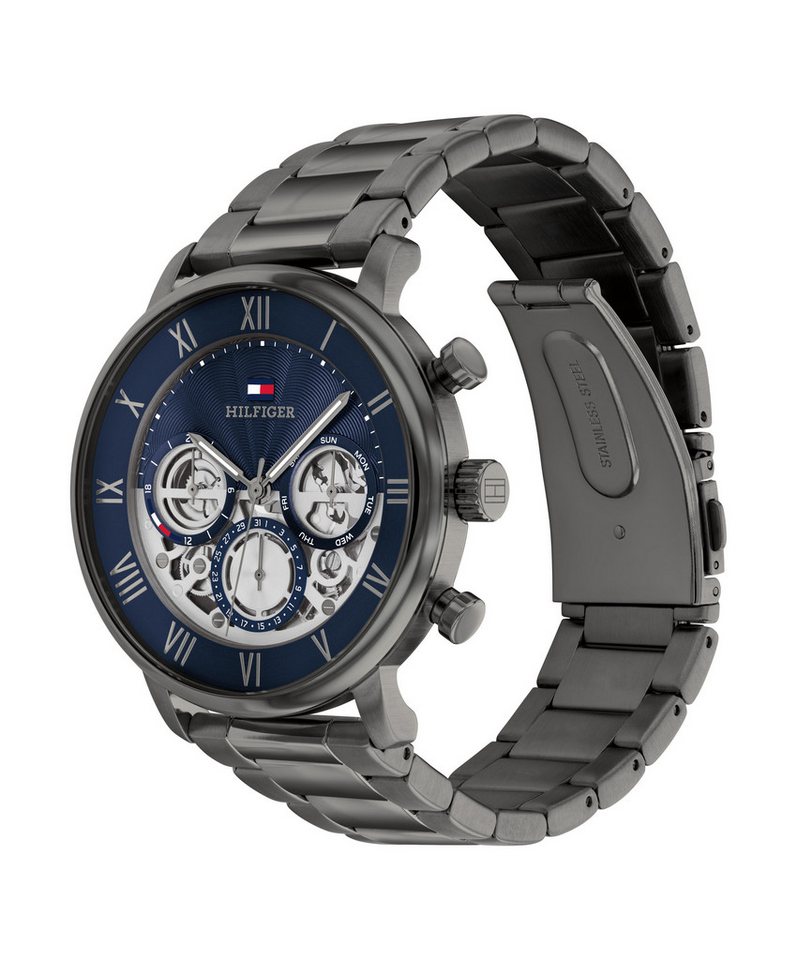 Tommy Hilfiger Multifunktionsuhr LEGEND 1710707, Quarzuhr, Armbanduhr, Herrenuhr, Edelstahlarmband, analog, Tag Bild 4