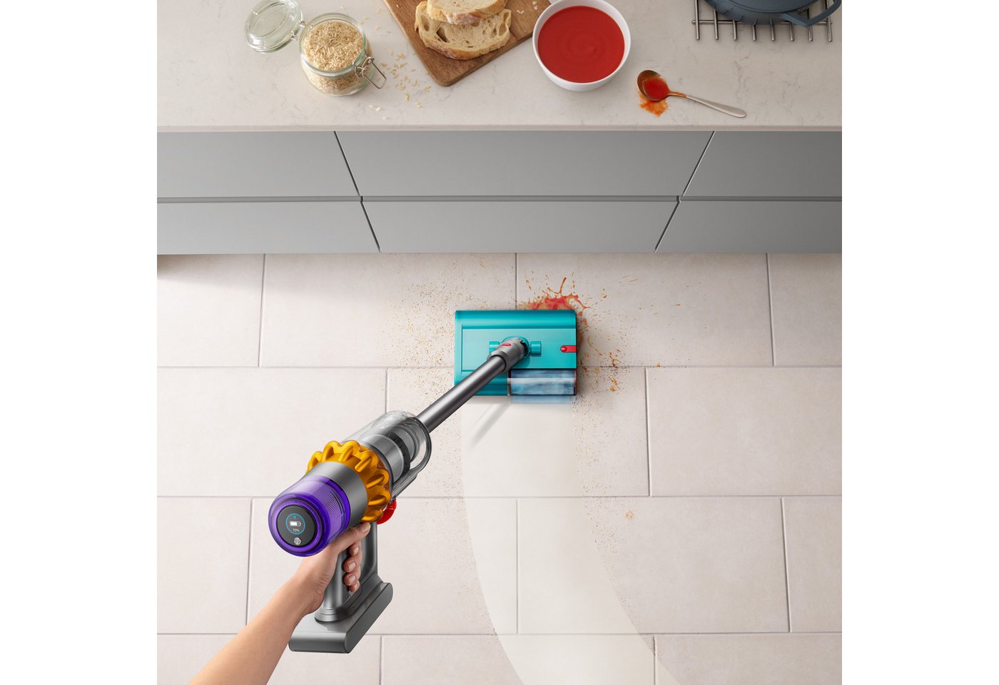 DYSON Nass-Trocken-Akkusauger V15s Detect Submarine™, 660 W, beutellos, Bis zu 60 Minuten Laufzeit inkl. austauschbarem Akku Bild 5