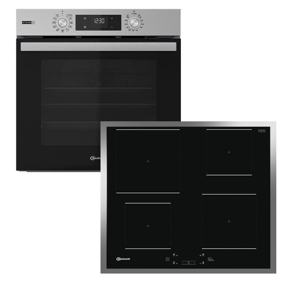 BAUKNECHT Backofen-Set BAKO 780 Steam IND IN, mit 1-fach-Teleskopauszug, Hydrolyse, GentleSteam – für ein saftiges Inneres und ein knuspriges Äußeres Bild 5