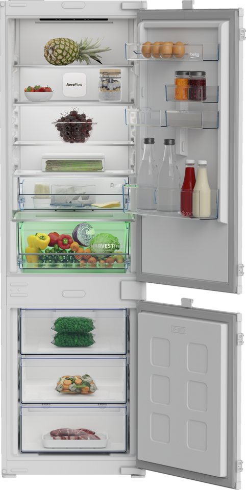 BEKO Einbaukühlgefrierkombination B7BCNA296HS, 177,5 cm hoch, 54 cm breit, Große Kapazität und HarvestFresh für Frische, die bleibt Bild 4