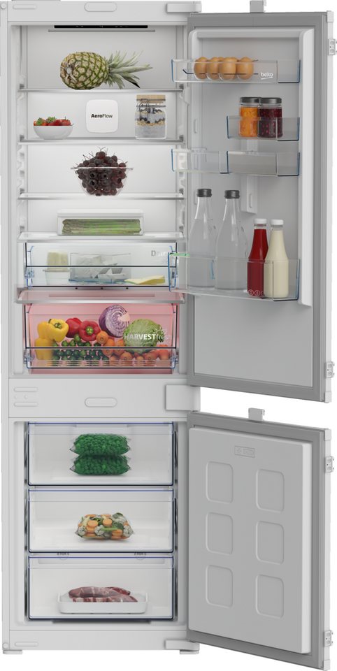BEKO Einbaukühlgefrierkombination B7BCNA296HS, 177,5 cm hoch, 54 cm breit, Große Kapazität und HarvestFresh für Frische, die bleibt Bild 5