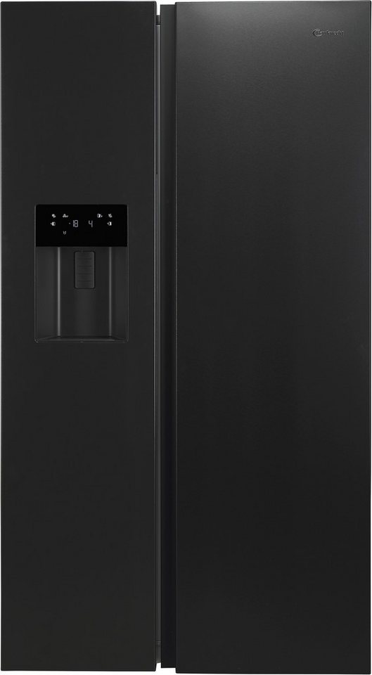 BAUKNECHT Side-by-Side SBS IW D90 Black, 179 cm hoch, 91 cm breit, Wasser- und Eiswürfelspender – Wasser, Crushed Eis & Eis jederzeit Bild 5