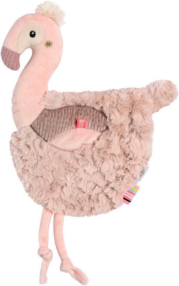 Fehn Kuscheltuch Lazy, Crazy & Pink, Schmusetuch Flamingo