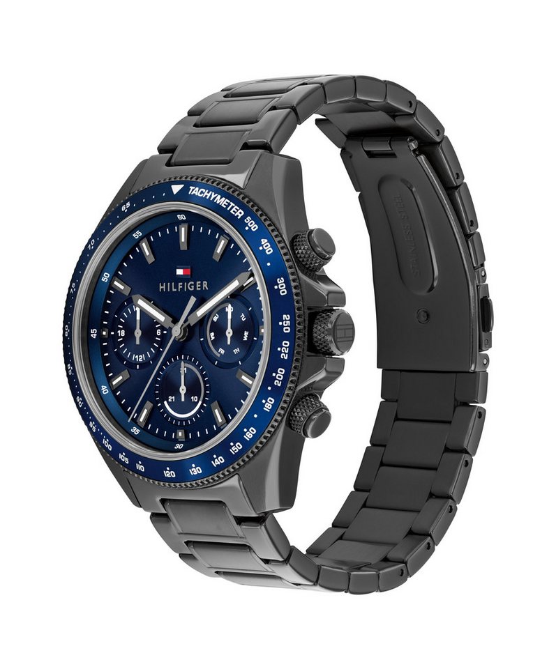 Tommy Hilfiger Multifunktionsuhr CLARK 1792212, Quarzuhr, Armbanduhr, Herrenuhr, Edelstahlarmband, analog