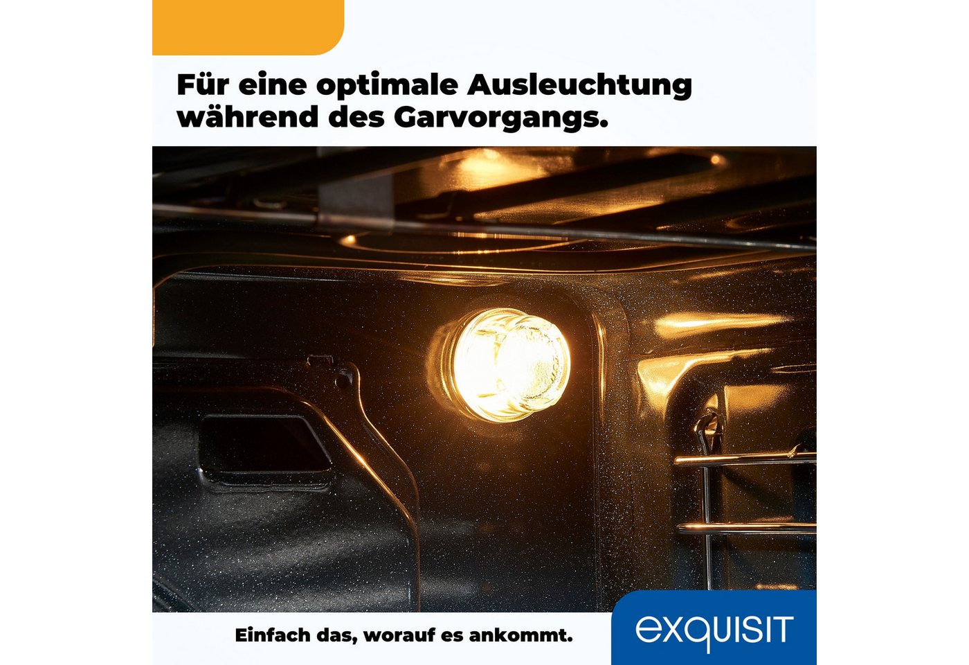 exquisit Backofen-Set BAKO KomfortPyro-In schwarz, Pyrolyse-Selbstreinigung, Backofen mit Pyrolyse: Selbstreinigung durch hohe Hitze ohne Chemie Bild 3