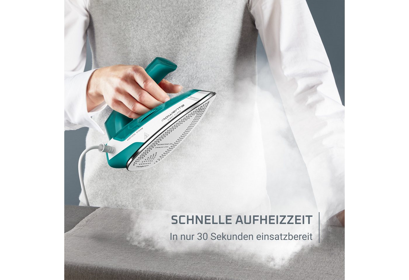 Rowenta Dampfbügeleisen First Class, 1000 W, klappbares Reiseformat, schnelles Aufheizen, Präzisionsbügelspitze Bild 2