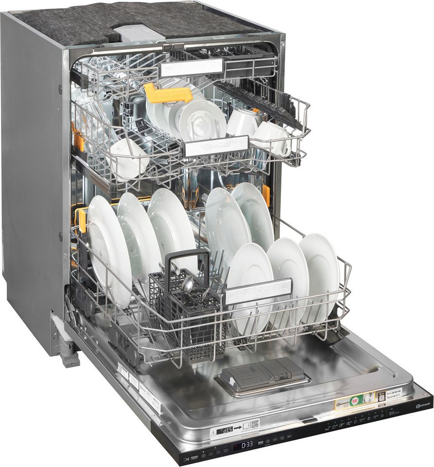 BAUKNECHT vollintegrierbarer Geschirrspüler BKSV1 IBM, 15 Maßgedecke, SpaceClean – die 3. Schublade für hohe Gläser und Müslischalen Bild 2
