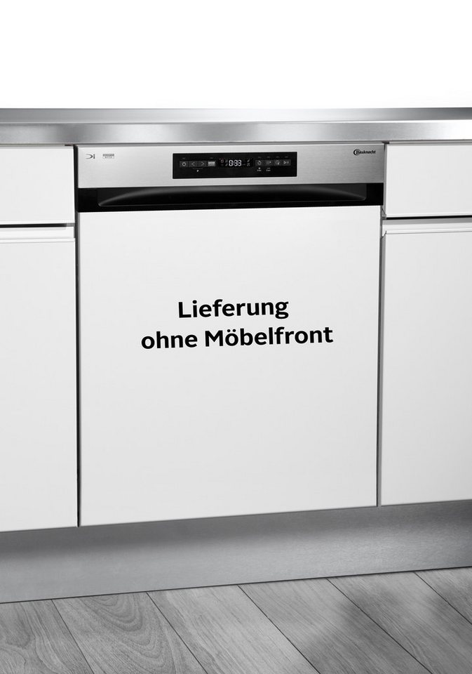 BAUKNECHT teilintegrierbarer Geschirrspüler BKSV1 PBM, 15 Maßgedecke, SpaceClean – die 3. Schublade für hohe Gläser und Müslischalen
