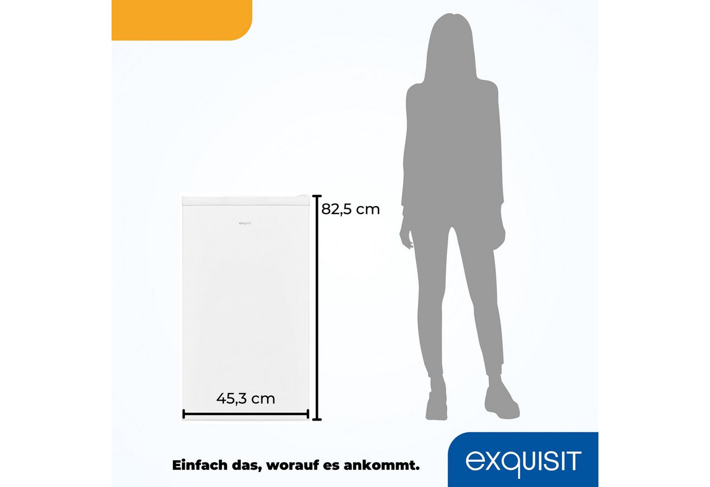 exquisit Gefrierschrank GS230-H-040E weiss, 142,6 cm hoch, 54,4 cm breit, Viel Platz, starke Gefrierleistung Bild 3