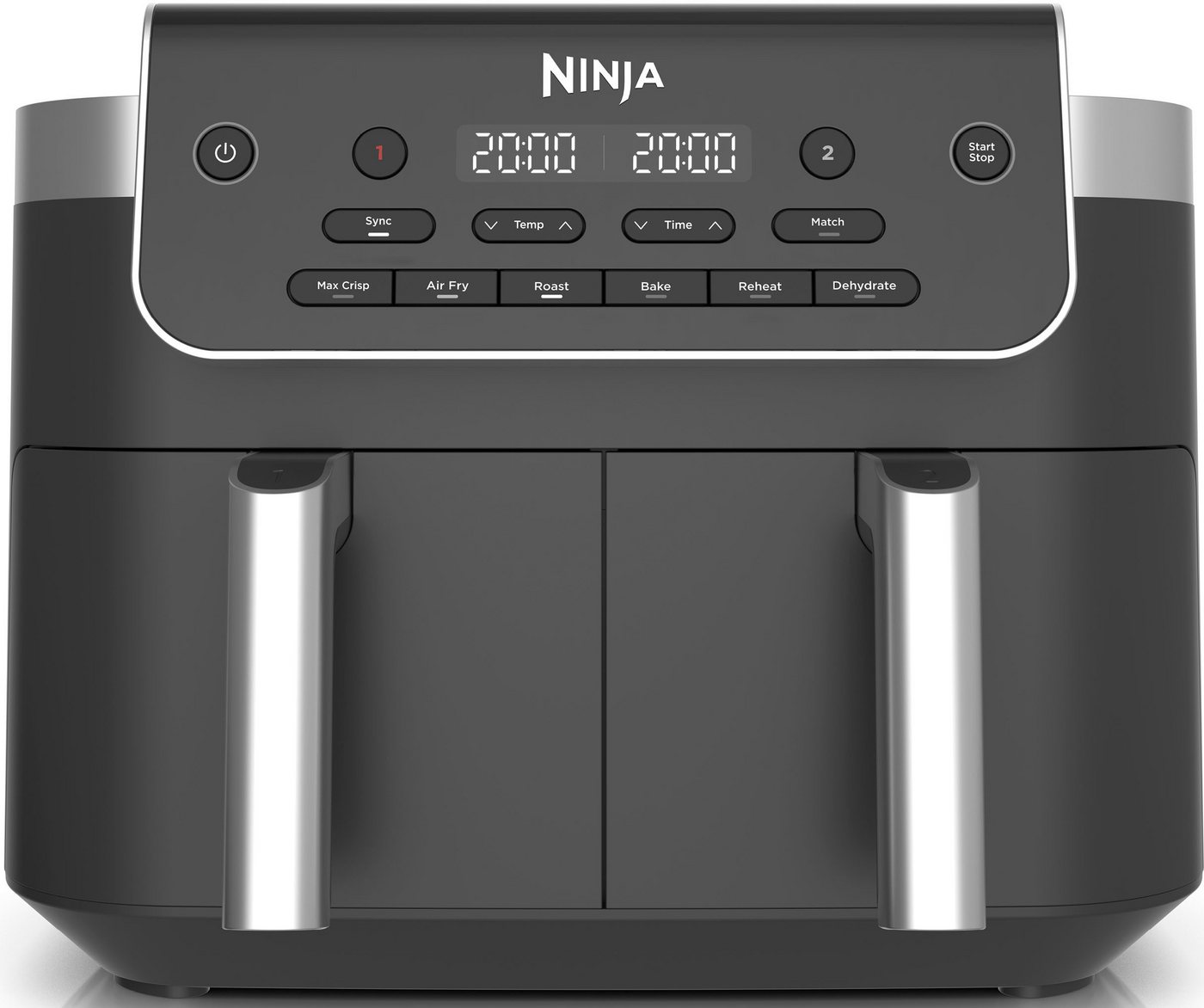 NINJA Heißluftfritteuse DualZone 7,6-l-Heißluftfritteuse mit 2 Schubladen DZ801EU, 2470 W, Koche gleichzeitig ein Hauptgericht + Beilage für ein Familienessen Bild 3
