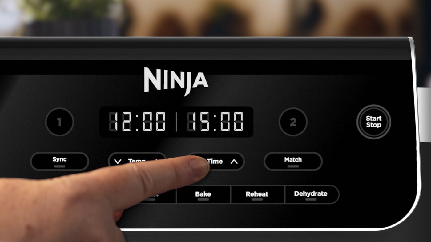 NINJA Heißluftfritteuse DualZone 7,6-l-Heißluftfritteuse mit 2 Schubladen DZ801EU, 2470 W, Koche gleichzeitig ein Hauptgericht + Beilage für ein Familienessen Bild 5