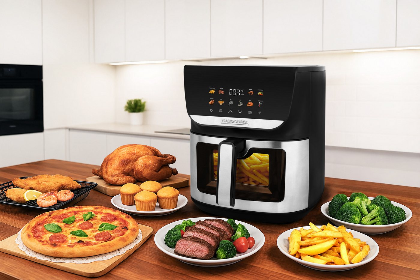 Gastroback Heißluftfritteuse 42585 HEAT & CRISP FAMILY 8 L, 2000 W Bild 2