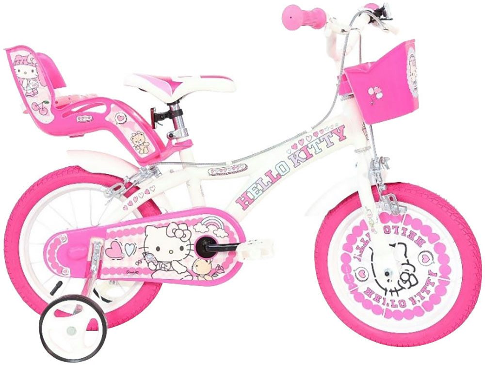 Dino Bikes Kinderfahrrad Hello Kitty 16" Kinderfahrrad 4-7 Jahre, 1 Gang, ohne Schaltung
