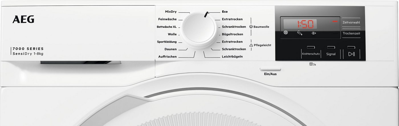 AEG Wärmepumpentrockner 7000 SensiDry® TR7T50580, SensiDry® Wärmepumpentrockner: schonend trocknen & Energie sparen