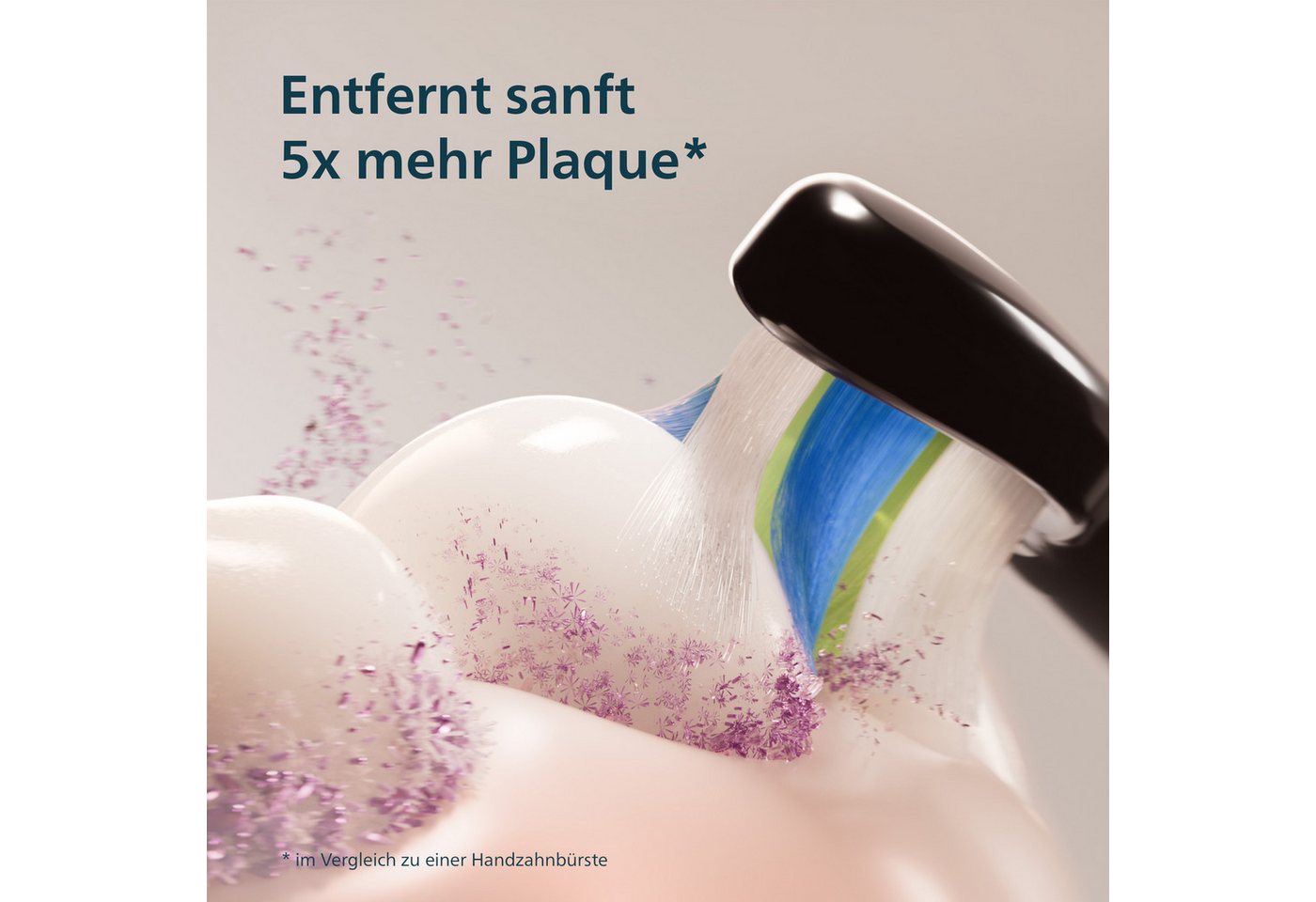 Philips Sonicare Elektrische Zahnbürste Series 3100, Aufsteckbürsten: 2 St., mit Drucksensor, 3 Intensitätsstufen, inkl. Reiseetui und Ladegerät