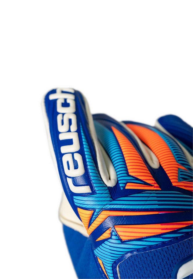 Reusch Torwarthandschuhe Attrakt Gold X NC Junior Profi mit atmungsaktiven Mesh-Einsätzen