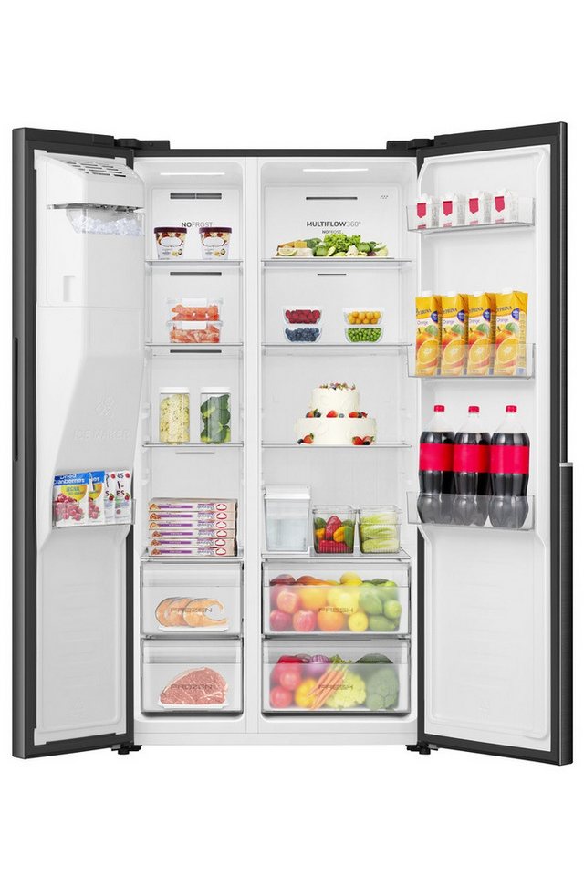GORENJE Side-by-Side NRS917C61BX, 178,6 cm hoch, 91,1 cm breit, mit Wasser-/Eisspender, kein Festwasseranschluss dank Tank