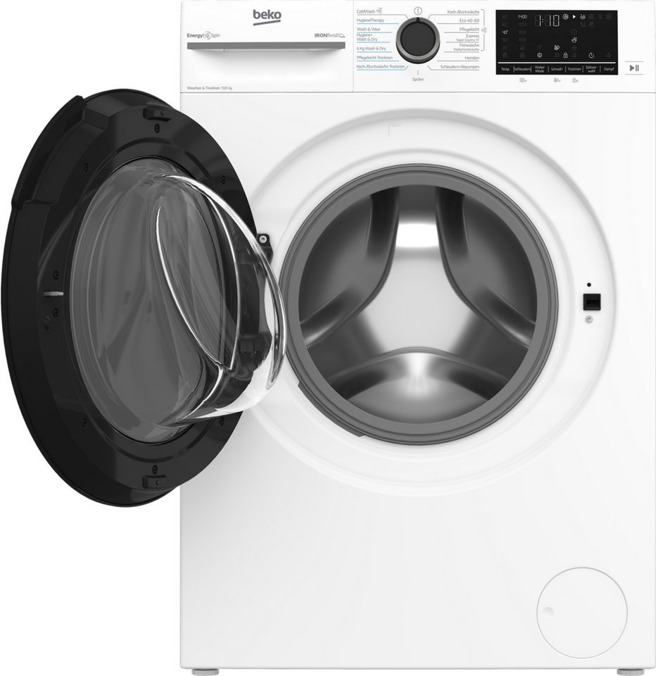 BEKO Waschtrockner BDFT4104A20C, 10 kg, 6 kg, 1400 U/min, SteamCure, Hygiene Therapy, ProSmart Inverter Motor Bild 4