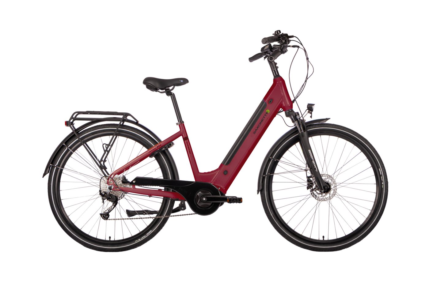 SAXONETTE E-Bike Trekkingrad Deluxe Sport (Wave), 9 Gang Shimano Alivio Schaltwerk, Kettenschaltung, Mittelmotor, 418 Wh, (mit integr. Akku), Elektrofahrrad für Alltag und Einkauf Bild 2