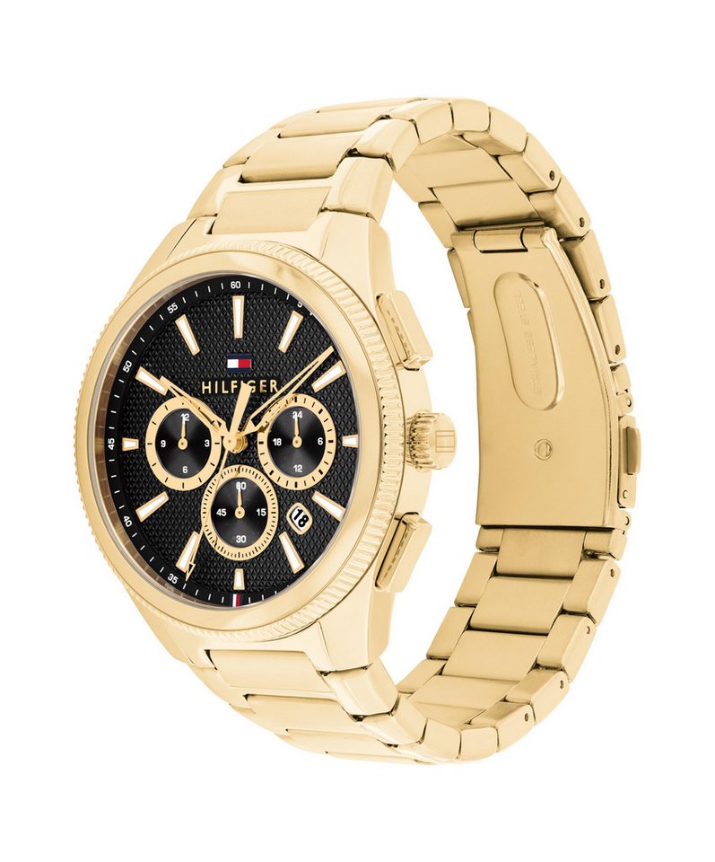 Tommy Hilfiger Multifunktionsuhr Sam 1792254, Quarzuhr, Armbanduhr, Herrenuhr, Edelstahlarmband, analog, Tag