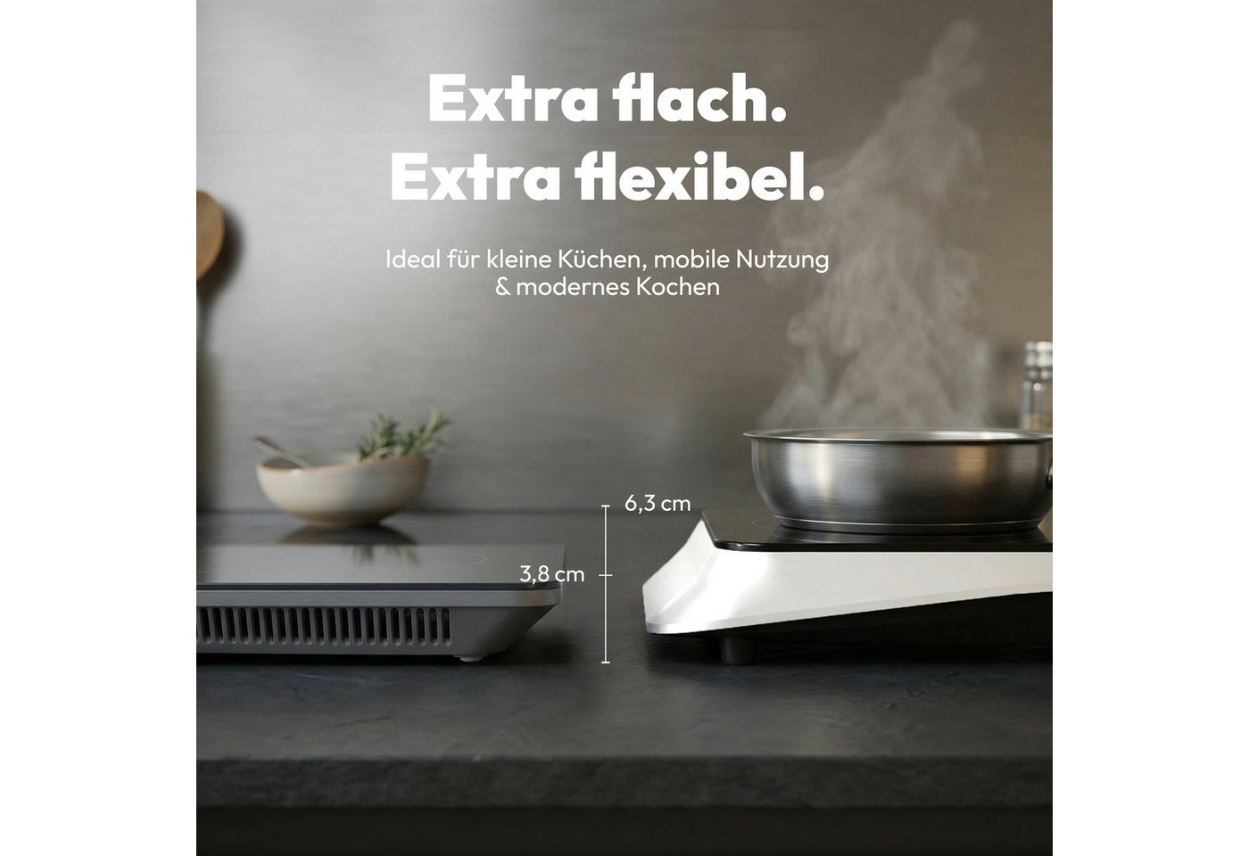 Medion® Einzel-Induktionskochplatte MD 100090, flacher als herkömmliche Geräte Bild 5
