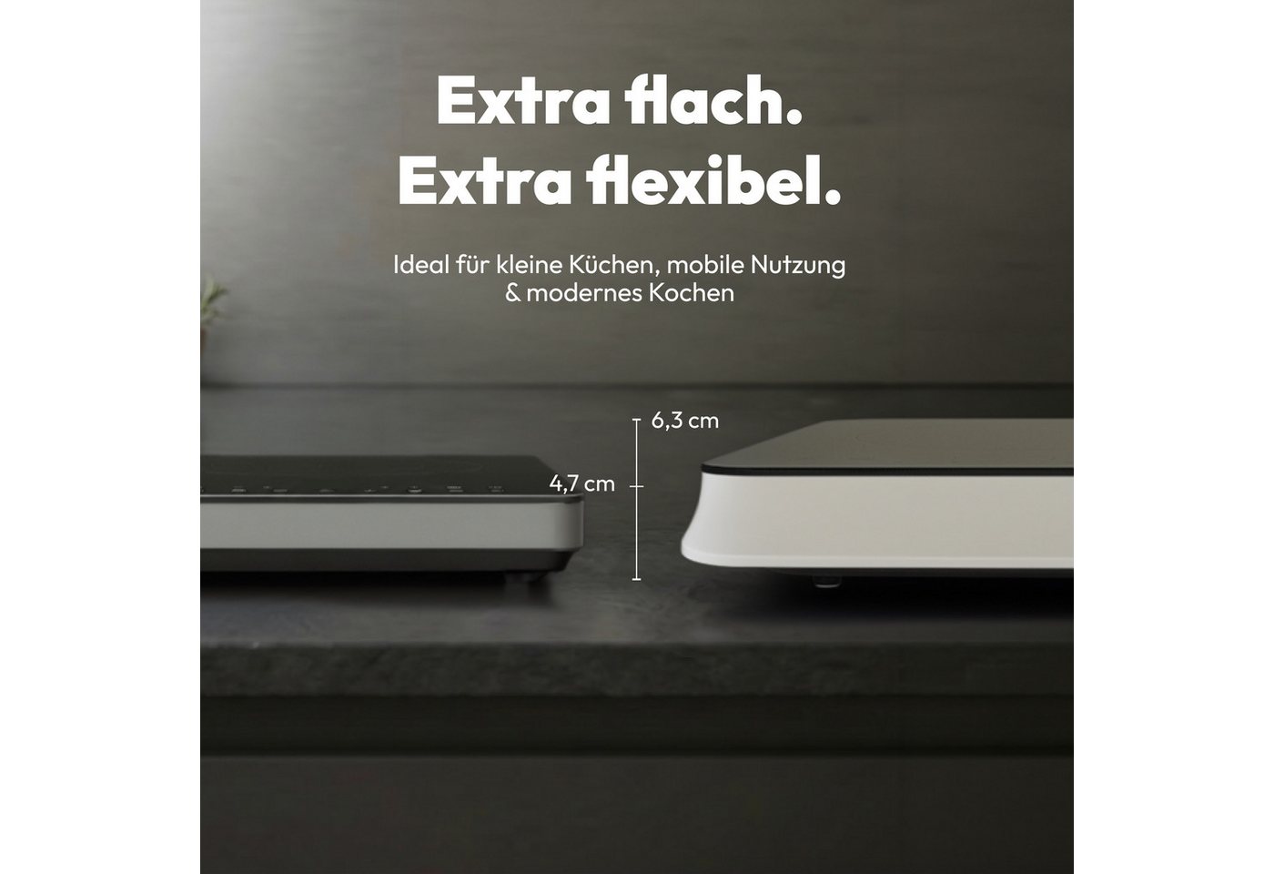 Medion® Doppel-Induktionskochplatte MD 100091, flacher als herkömmliche Geräte Bild 3