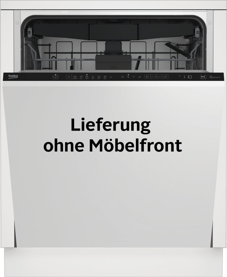 BEKO vollintegrierbarer Geschirrspüler BDIN16R46W, 9,5 l, 15 Maßgedecke, Quick&Shine – schnelle Reinigung mit optimaler Trocknung