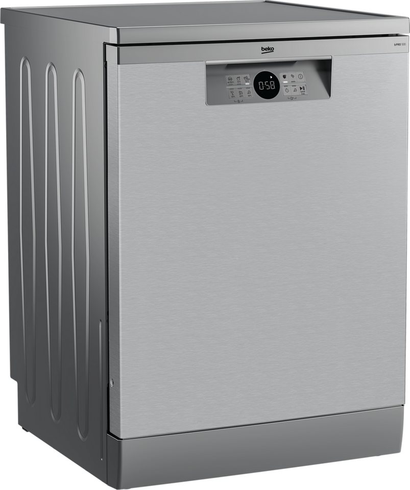 BEKO Standgeschirrspüler BDFN36451X, 9,5 l, 14 Maßgedecke, Quick&Shine – schnelle Reinigung mit optimaler Trocknung