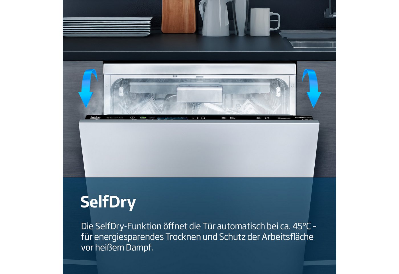 BEKO Standgeschirrspüler BDFN36451X, 9,5 l, 14 Maßgedecke, Quick&Shine – schnelle Reinigung mit optimaler Trocknung Bild 4