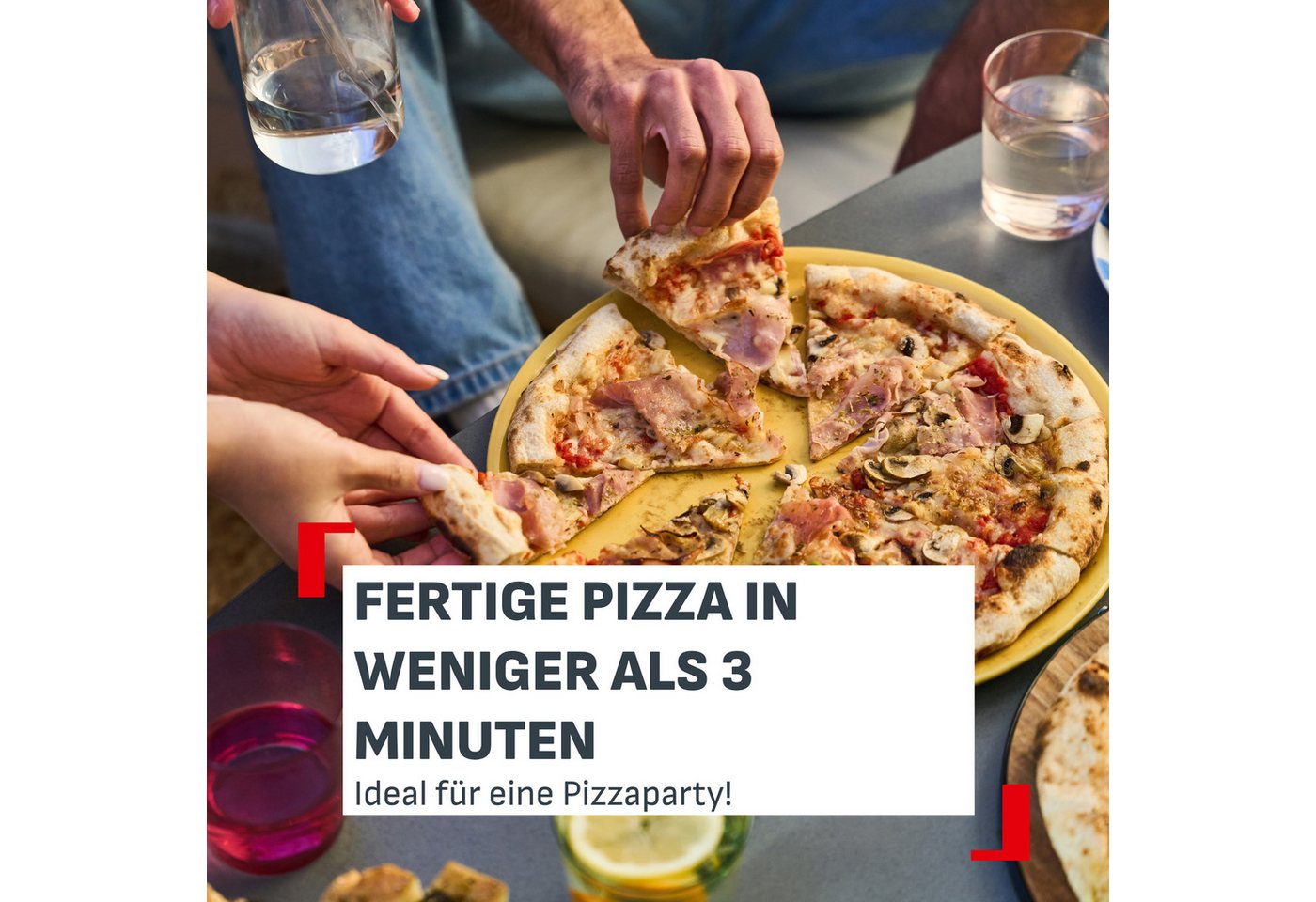 Tefal Pizzaofen Pizza Pronto, 4 Temperaturstufen (250–400°C), automatischer Drehstein, Pizzaschieber Bild 3
