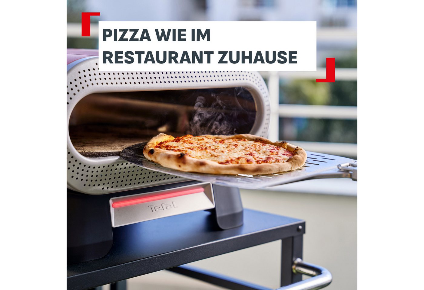 Tefal Pizzaofen Pizza Pronto, 4 Temperaturstufen (250–400°C), automatischer Drehstein, Pizzaschieber Bild 4