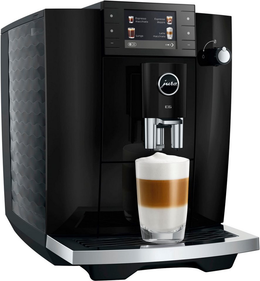 JURA Kaffeevollautomat 15642 E6 (ED), Piano Black, 17 Spezialitäten, Hot&Light Brew, Energiesparmodus