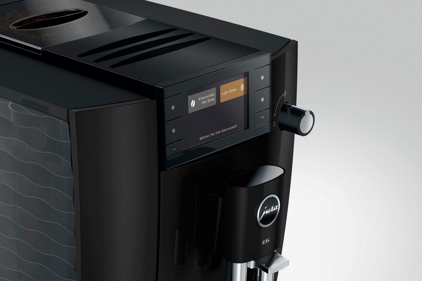JURA Kaffeevollautomat 15642 E6 (ED), Piano Black, 17 Spezialitäten, Hot&Light Brew, Energiesparmodus Bild 5