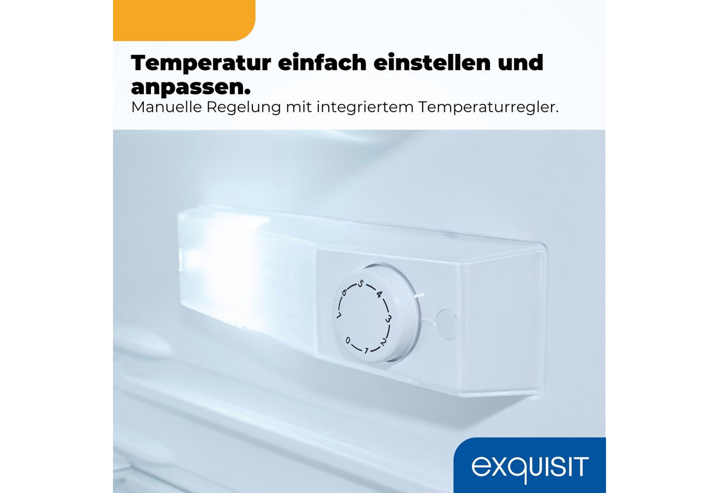 exquisit Kühlschrank KS16-4-H-010C weiss KS16-4-H-010C weiss, 85 cm hoch, 56 cm breit, Kompakt, flexibel & effizient – mit LED und cleverer Aufteilung Bild 5