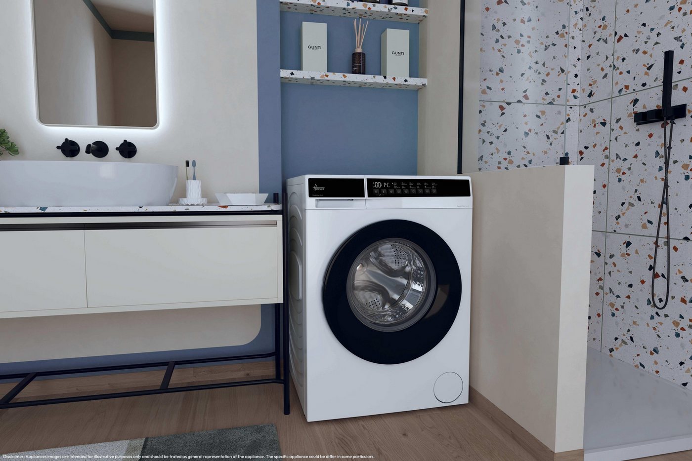Hoover Waschmaschine H/ProWash 100 HEYQ27SB7-84, 7 kg, 1200 U/min, Vielseitige Kurzprogramme