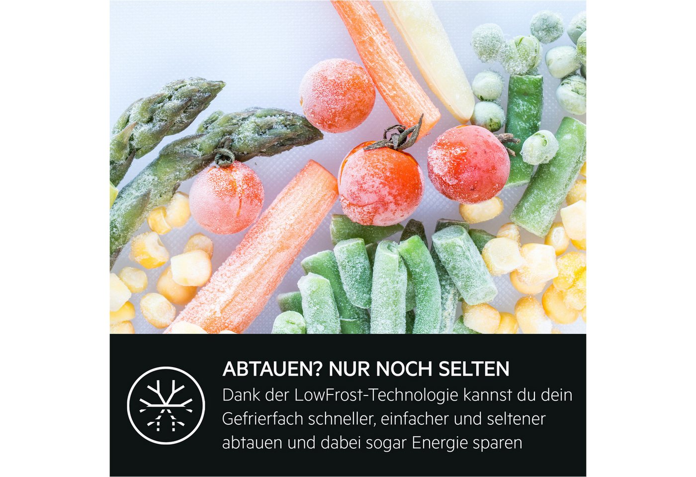 AEG Einbaukühlgefrierkombination 3000 TD3SS141ES, 144 cm hoch, 54 cm breit, LowFrost – weniger Eisbildung im Gefrierfach für selteneres Abtauen