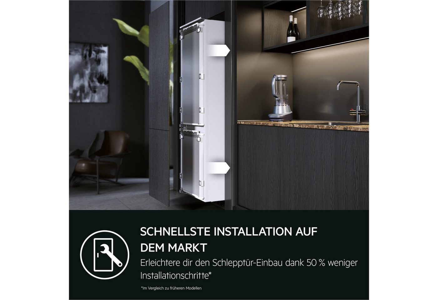 AEG Einbaukühlgefrierkombination 3000 TD3SS141ES, 144 cm hoch, 54 cm breit, LowFrost – weniger Eisbildung im Gefrierfach für selteneres Abtauen Bild 2