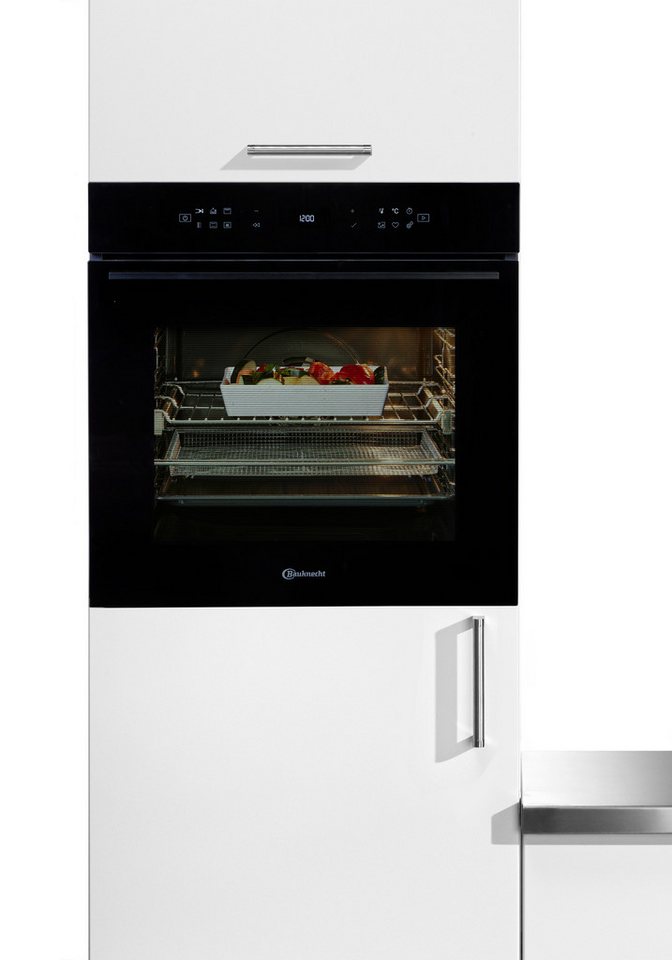 BAUKNECHT Pyrolyse Backofen BBI7 310C PIZZA, mit 1-fach-Teleskopauszug, Pyrolyse-Selbstreinigung, Restaurant-Pizza daheim: 310°C Pizza-Funktion inkl. Pizzastein Bild 3