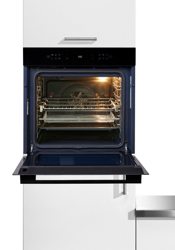 BAUKNECHT Pyrolyse Backofen BBI7 310C PIZZA, mit 1-fach-Teleskopauszug, Pyrolyse-Selbstreinigung, Restaurant-Pizza daheim: 310°C Pizza-Funktion inkl. Pizzastein Bild 4
