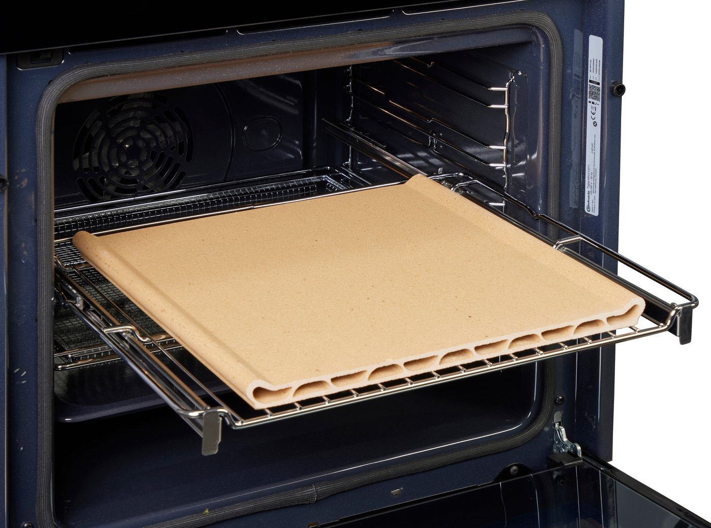 BAUKNECHT Pyrolyse Backofen BBI7 310C PIZZA, mit 1-fach-Teleskopauszug, Pyrolyse-Selbstreinigung, Restaurant-Pizza daheim: 310°C Pizza-Funktion inkl. Pizzastein Bild 5