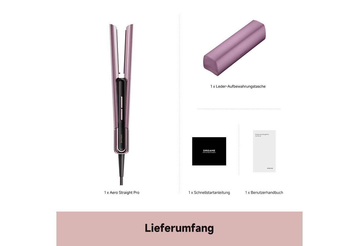 Dreame Glätteisen Aero Straight Pro, Nassfunktion, Hitzeschutz, Ionen Bild 4