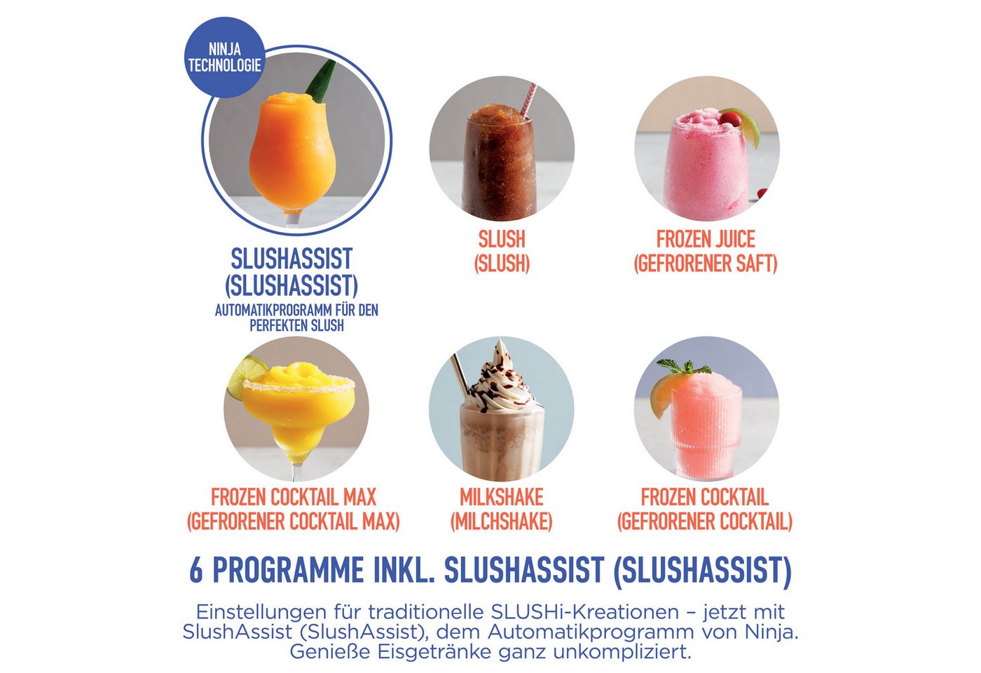 NINJA Slush-Eismaschine SLUSHi MAX – Cyberspace FS605EUBL, 3,31 l, 440 W, für gefrorene Getränke, SlushAssist-Technologie Bild 4
