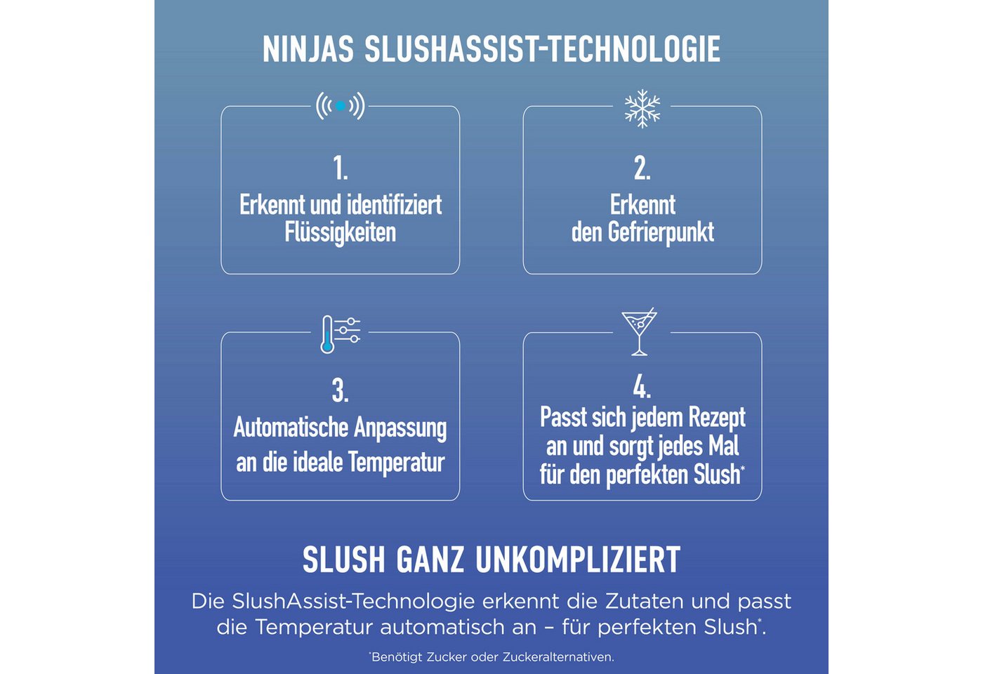 NINJA Slush-Eismaschine SLUSHi MAX – Cyberspace FS605EUBL, 3,31 l, 440 W, für gefrorene Getränke, SlushAssist-Technologie Bild 5