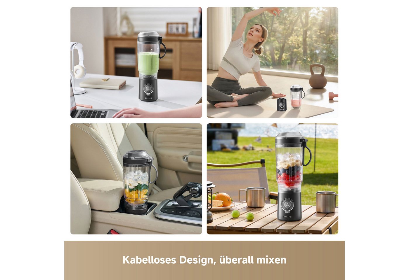 Dreame Akku-Smoothie-Maker PortFresh Portable Blender, 120 W, USB-C, Akku, kompakt, mobil