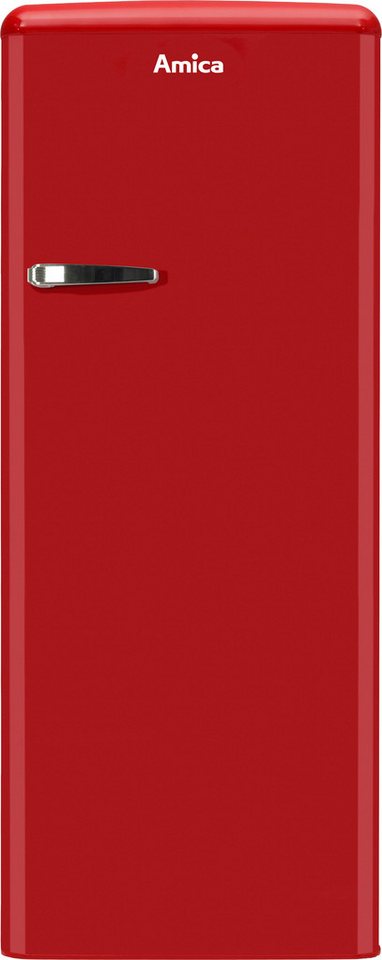 Amica Kühlschrank Retro KSR 364 150 R, 144 cm hoch, 55 cm breit, Modernes Design, großer Stauraum - einfach stark im Alltag Bild 4