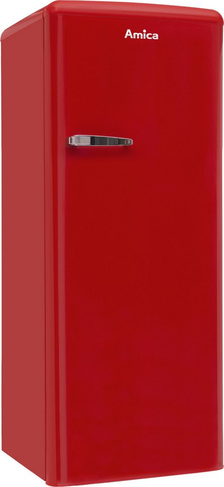 Amica Kühlschrank Retro KSR 364 150 R, 144 cm hoch, 55 cm breit, Modernes Design, großer Stauraum - einfach stark im Alltag Bild 5