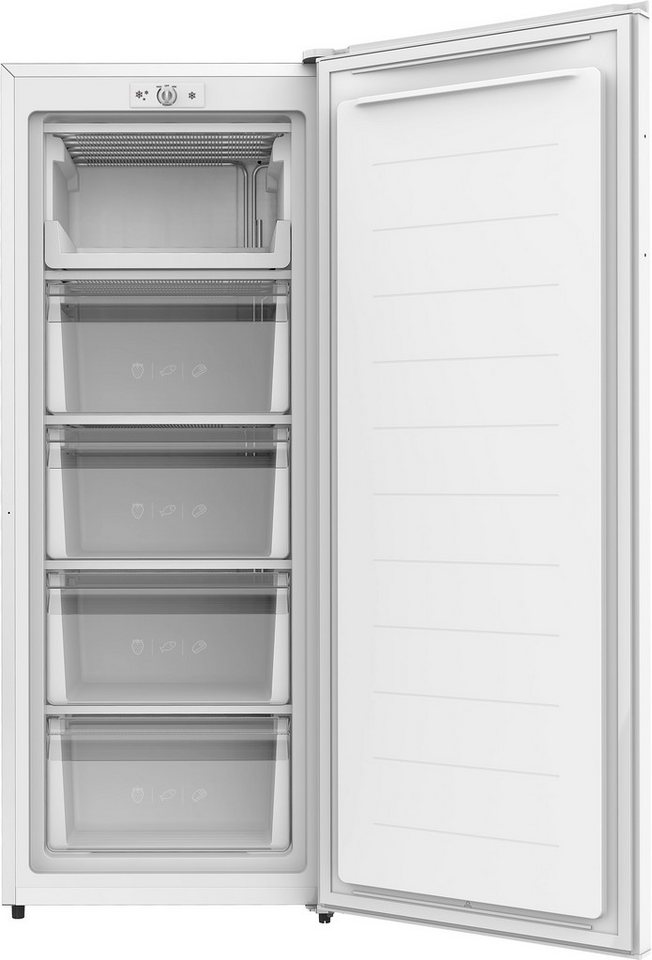 Amica Gefrierschrank GS 324 200 W, 143 cm hoch, 56 cm breit, Großer Vorrat, schneller Zugriff – dank Pizzaschublade